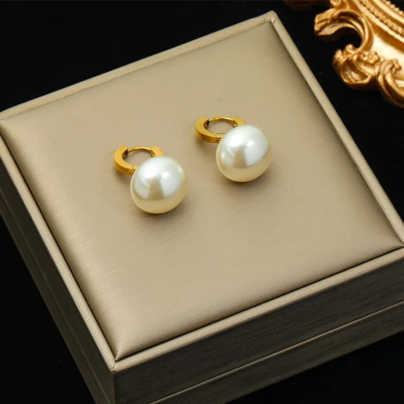 Phoenix Leopard Cross Pearl naušnice